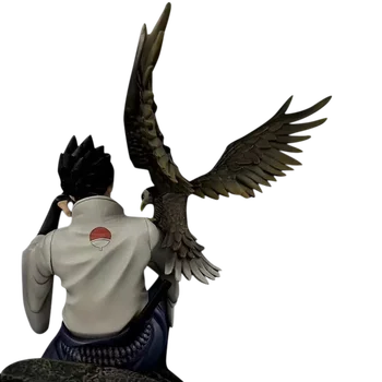 35cm Anime Multfilmu Naruto Attēls Uchiha Sasuke Jane Ērglis Komanda PVC Rīcības Attēls Modelis Statuja Zēniem Rotaļlietas, Dāvanu