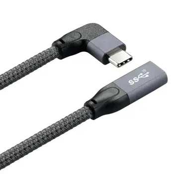 Jaunu 10Gbps Gen2 Tips-C USB 3.1 Vīriešu USB-C Female Extension Datu 100W Uzlādes Kabelis Paplašinātāju Vadu Atgriezeniska Dizains