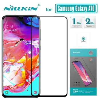 Samsung Galaxy A70 A20s A90 A80 A60 A50 A30 Stikla Nillkin CP+PRO Anti-Sprādzienu Pilnībā Segtu Rūdīta Stikla Ekrāna Aizsargs