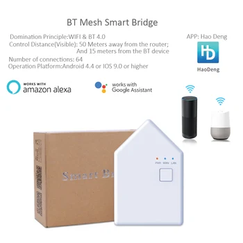 Bluetooth BT Acs Downlight Smart Saprātīga Tiltu par 15 Metriem un Darbu ar Amazon Alexa LED Sloksnes 110v, 220v