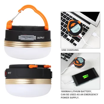 2019 jaunu yunmai Mini Kempings Gaismas 3W LED Kempings Laternu Teltis lampas Āra Pārgājieni, kempings Nakts Karājas lampa USB Lādējamu