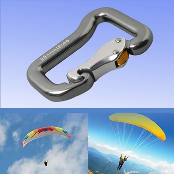 Alumīnija Sakausējuma Paragliding Paraglider Karabīne Nospiediet Automātiskās Bloķēšanas Paragliding Taisnstūra Rezerves Izpletni Sprādzes Āķis