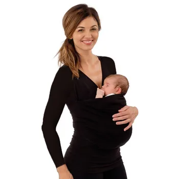 Māmiņa Bērnu Pieskatīšana Plus Lieluma Baby Carrier Tees Ķenguru Bez Piedurknēm T-Krekls Tēvs, Māte Lielas Kabatas Daudzfunkciju Topi Apģērbi