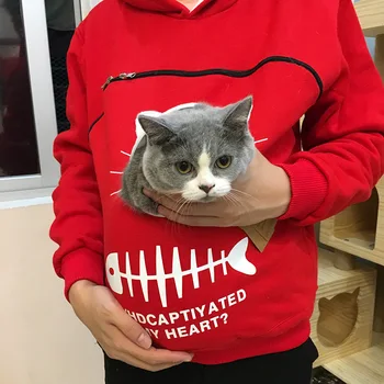 Kaķis krūšu soma Sieviešu krūtīm ar lielu kabatas džemperis var turēt suņa džemperis, turiet kaķa apģērbu un ceļojumu soma