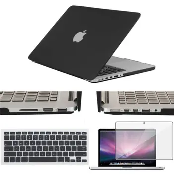 3in1 Gumijota Matēts Case Apvalks Priekš Macbook Pro 13.3 Gaisa 13 11 Pro 15 Tīklene +Klaviatūru + screen protector A1706 A1707