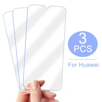 3PCS Pilnībā Segtu Rūdīta Stikla, uz Huawei P30 P40 Lite P20 Ekrāna Aizsargs, Par Godu 10 Lite 20 Pro 20s 10es Aizsardzības Stiklu