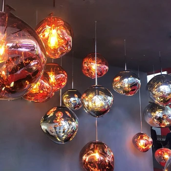 Ziemeļvalstu Izkausēt Lava Stikla Bumbu Piekariņu Gaismas Indikators Caurspīdīga Mūsdienu Fantāzijas Maģija Hanglamp Restorāns Bārs Kafejnīca