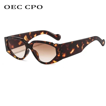 OEC CPO Modes Steampunk Laukumā Saulesbrilles Sieviešu Vintage Cat Eye Saulesbrilles Vīriešiem Retro Toņos Sieviešu Brilles UV400 O640