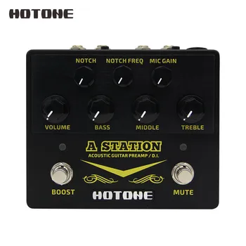 Hotone Stacijas Akustisko Preamp DI Box Ģitāra & Mikrofons Ģitāras Efektu Pedāli 9V Adapteri Iekļauti AD20