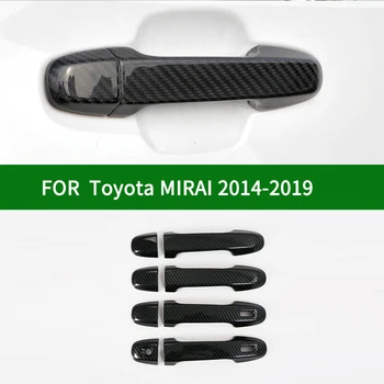 Toyota Mirai-2019 piederumi Melna Oglekļa Šķiedras auto Durvju Roktura Vāciņš Bezel Apdares 2016 2017 2018