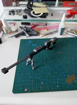 Anime skaitļi Gundam snaiperis šautene modelis Ieroču pakete samontēti modelis rīcības attēls plastmasas modelis komplekti, rotaļlietas,