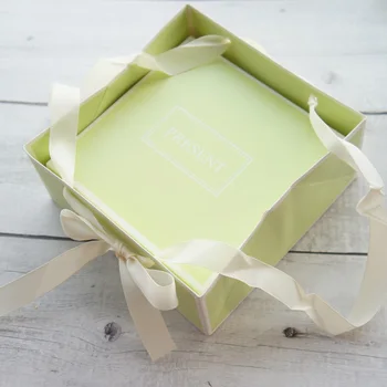 1 iestatiet papīra kaste (+papīrs+soma+tag), Zāle zaļa dāvanu papīra kastē, kāzu svinības, dzimšanas diena šokolādes cepumu konfektes iepakojumu