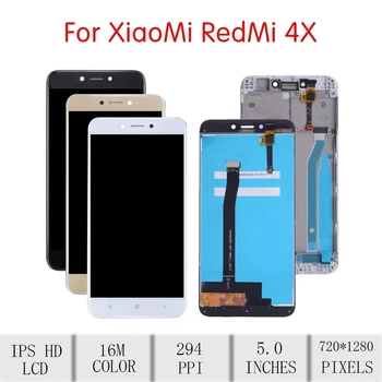 ORIĢINĀLS Par XIAOMI Redmi 4X LCD skārienekrānu, Digitizer Montāža Xiaomi Redmi4X Displejs ar Kadru Nomaiņa MAG138 MAE136