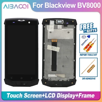 Jaunas Oriģinālas 5.0 Collu Touch Screen+1920x1080 LCD Displejs+Karkasa Montāža Nomaiņa Blackview BV8000/BV8000 Pro Android 7.0