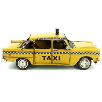 Ņujorkas taksometri Kaltas Dzelzs Rokdarbu Vintage Automašīnu Modeli Apdare Amatniecības Rotājumi Bārs Veco Dzimšanas dienas Dāvanu Apdare