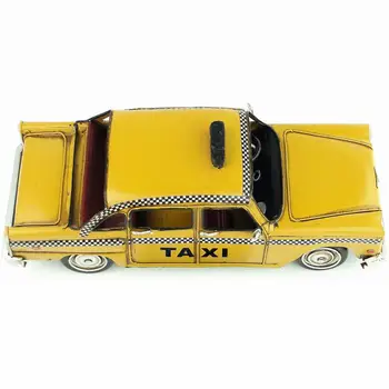 Ņujorkas taksometri Kaltas Dzelzs Rokdarbu Vintage Automašīnu Modeli Apdare Amatniecības Rotājumi Bārs Veco Dzimšanas dienas Dāvanu Apdare
