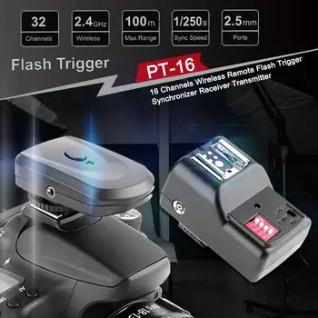 16 Kanālu Bezvadu Tālvadības zibspuldzes Zibspuldzes Izraisītu Flasher Synchronizer Uztvērēju Canon DSLR Kameru