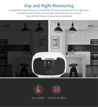 INQMEGA Mini 1080P WiFi Bezvadu Kameras Pulkstenis, Kamera Mājas Drošības Kameru IP CCTV Uzraudzības IS Nakts Redzamības Motion Detect