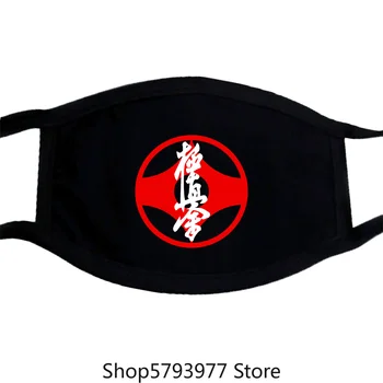Masutatsu Oyama Kyokushin Karate Kanji Logo, Vīriešu Melnu Masku Izmērs S-3Xl