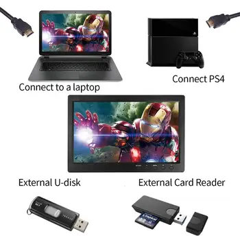 Portatīvā 10.1 collu touch screen monitors IPS 1920x1200 mazo mini HD lcd displejs Ar BNC AV, VGA, HDMI, USB, spēļu monitora pc