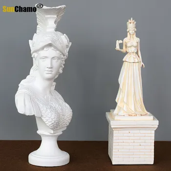 Radošā Dieviete Atēna Statuetes Galvas Attēls Vietas Rota Studiju Rokdarbu Galda Sienas Ornaments, Mēbeļu Piederumi