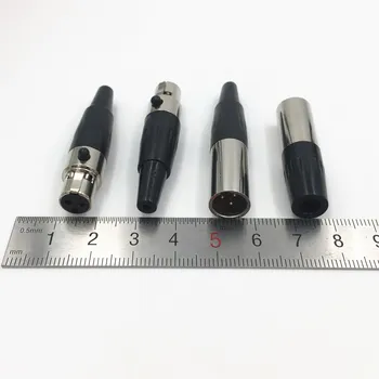 5gab Mini XLR 3 4 5 6 Pin Male Spraudnis / Ligzda Jack Adapteri MIC (Mikrofons Audio Kabeļa Savienotājs