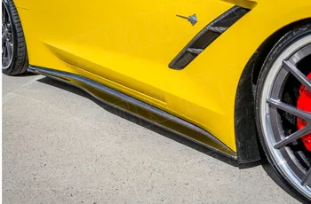 Oglekļa Šķiedras Bufera Sānu Svārki Sānu malas Paplašinājums Car Styling, lai Corvette c7-up