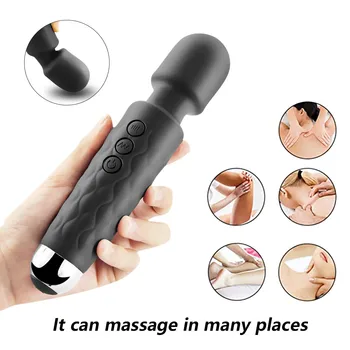 2020 Spēcīgs AV Vibrators Burvju Nūjiņu Maksts Klitora Stimulators Vibratori Seksa Rotaļlietas Sievietēm G Spot Masturbator USB Dildo