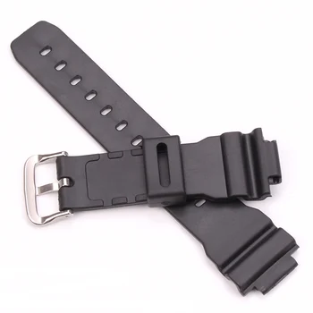 Watchbands 16mm X 25mm Vīriešiem Black Sports Daivings Gumijas, Silikona Pulksteņu Siksniņas Joslas Casio 6900 Sērijas Skatīties Piederumi