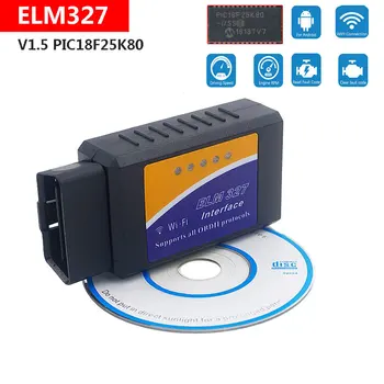 Elm327 wi-fi/Bluetooth OBD2 Skeneris Audi A3 A4 B8 B6 C6 A6 C5 C7 A7 A5 Q3 Q5 Q7 TT RS Automašīnu Diagnostikas Rīks