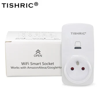 TISHRIC T30 10.A WIFI Smart Ligzda Smart Dzīvi ASV/UK/FR/AU Plug Wifi Slēdzis Kārba Strādā ar Amazon/Alexa/ Google Home