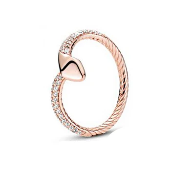 2020. gada Rudens Kolekcija gredzenu Trīskāršās Joslas Bruģēt Čūska Dzirkstošo Vainagu Dzirkstošo Čūska Gredzenu Marquise Dubultā Ķīli gredzenu Sievietēm