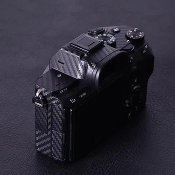 Anti-Scratch Kameras korpuss Oglekļa Šķiedras Filmu Komplektu Sony A7 A7RIII A7C A7RII A7II A7SII A9 A7M3 A7RIV A7S3 Kameras Ādas kategorijas Uzlīme