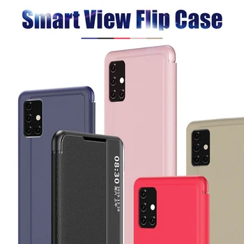 Smart View Flip Case For Samsung Galaxy S30 Plus S20 FE Sānu Logi Pilnībā Protector For Samsung Note20 Ultra Ādas Vāciņu