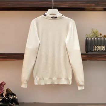 Rudens Drēbes Sievietēm, Balts Džemperis Trikotāžas Džemperis Topi Sieviete Džemperi Black Vintage Džemperis Ar Garām Piedurknēm Plus Lieluma Ziemas 2020