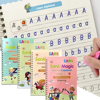 VIP saiti (livre + stylo + 5 atjaunošanai + accessoire silikona) cahier pour calligraphie écriture enfants anglais lettrage jouet