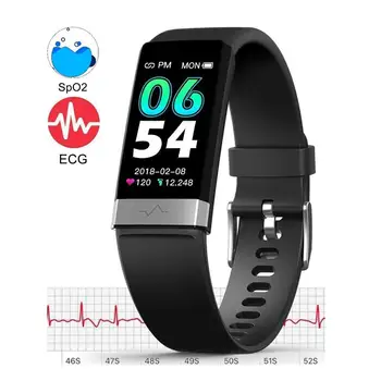 V19 EKG Bluetooth Sirdsdarbības Ātrums, asinsspiediens, Miega Uzraudzības Smart Aproce