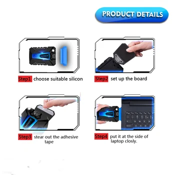 COOLCOLD Pārnēsājamu USB Gaisa Nosūkšanas Klēpjdatoru Notebook Cooler Dzesēšanas Ventilators, Radiators ar Vakuuma Ventilators Četrām Piedurknēm, ar Zemu Trokšņa Klusums