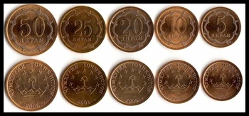 Tadžikistāna 5 Gab Komplekts Monētas Āzijā Jaunu Oriģinālu Monētu Unc Kolekcionējamus Izdevums Nekustamā Reti Piemiņas Izlases Gads