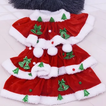 Ziemassvētku Suņu Apģērbu Krekls, Kleita Pet Kleitu, Tērpu Maziem Suņiem Pomerānijas Kaķi, Ziemas apģērbi Ziemassvētku Pidžamu Pet Apģērbs
