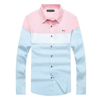 Vīriešu zīmolu dizains, kokvilnas Harmont Blaine gadījuma raibs krekls ar garām piedurknēm Vīriešu blūze krekli camisa masculina homme vīriešu tops