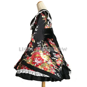 Sieviešu Japāņu Kimono Yukata Lolita Meiteni Saģērbt Cosplay Kostīmi Plus Lieluma