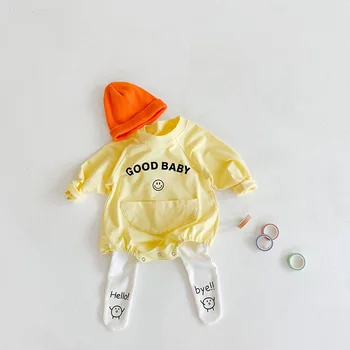 MILANCEL 2020 bērnu zēnu drēbes vēstuli izdrukāt, rudenī jaunu bērnu meiteņu drēbes, sporta stila bērnu bodysuit smaidu sejā toddler apģērbs