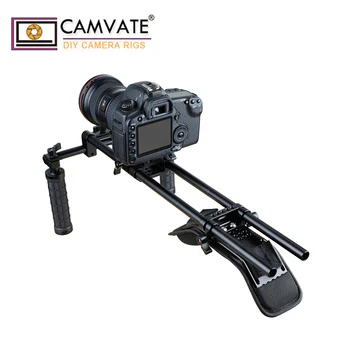 CAMVATE Kamera Universālo Putu Plecu Spilventiņu Ar 15mm Dual Stieņa Skava DSLR Kameras 15mm Railblock Pleca Platformu Atbalsta Sistēma