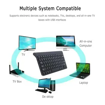 2.4 G Bezvadu Tastatūras Un Peles Combo Uzstādīt Ultra Thin Mini Multimediju Tastatūra, Pele Piezīmjdatoru Klēpjdators, Desktop Smart TV
