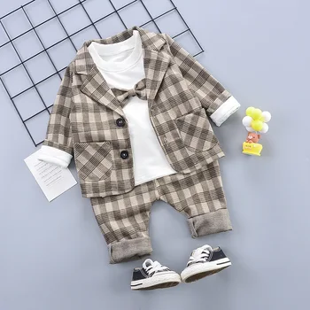 Bērniem Uzvalks trīs gabals Uzvalku 2020 Jaunu Bērnu Zēnu Drēbes Pleds Skaists Uzvalks Rudens Ziemas Bērni Zēnu Apģērbu Komplekti 1 2 3 4 Gadu