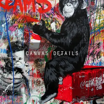 Grafiti Sienas, Mākslas Plakāti Sekot Jūsu Sapņus Mērkaķis Attēlu Gorilla Kanvas Glezna uz dzīvojamo Istabu Abstraktās Mākslas Dzīvnieku Bez Rāmja