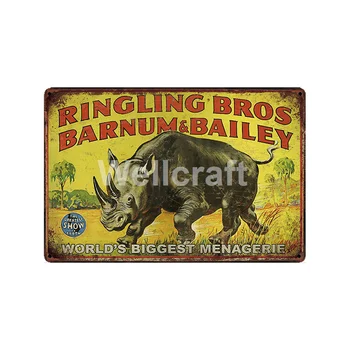 [ WellCraft ] Cirka BĒRNIEM, BRĪVDIENU Ziloni, Tīģeri, Klaunu Metāla Plāksne Sienas Skārda Pazīmes Rhino Krāsošana Pasūtījuma Dekori, LT-1898