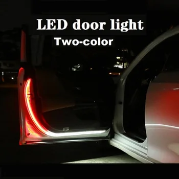 Automašīnas salona Durvju Laipni Gaismas LED Drošības Brīdinājums Strobe Signālu Lampas Sloksnes 120cm Ūdensizturīgs 12V balts sarkans led brīdinājuma gaismas