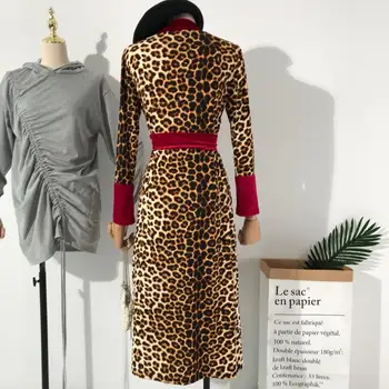 Leopard Print Creative Vanna, Halāti Eiropas Stilu Sieviešu Sexy Zaudēt Ilgi Poliestera Kimono, Halāti Pirts Drēbes Valkāt Nakts